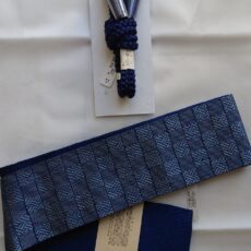 Silk Haori-himo and Obi for men set